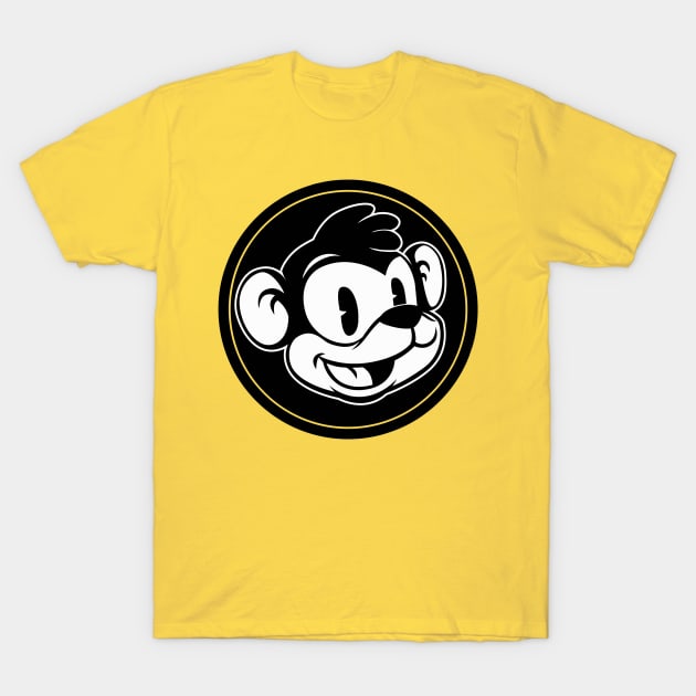 Smiling Monkey Retro Cartoon T-Shirt by deniserfrantz